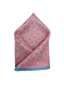 The Tie Hub - Men Pink Paisley Pocket Square