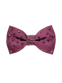The Tie Hub - Men Wine Embellished Bow Tie