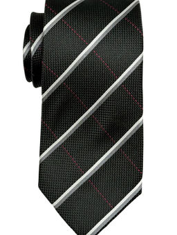 The Tie Hub - Men Black Checks Necktie