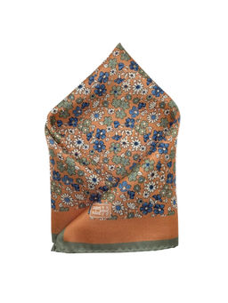 The Tie Hub - Men Orange Floral Pocket Square