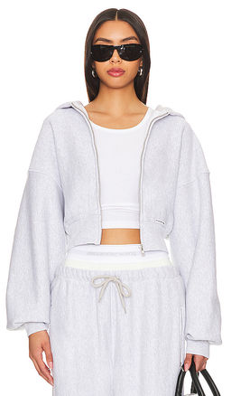 Alexander Wang - Cropped Zip Up Hoodie