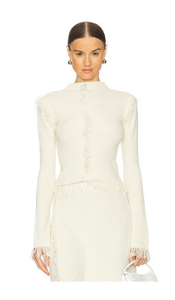 Clea - Albi Fringe Knit Top