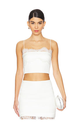 David Koma - Lace Bra Detail Strapless Top