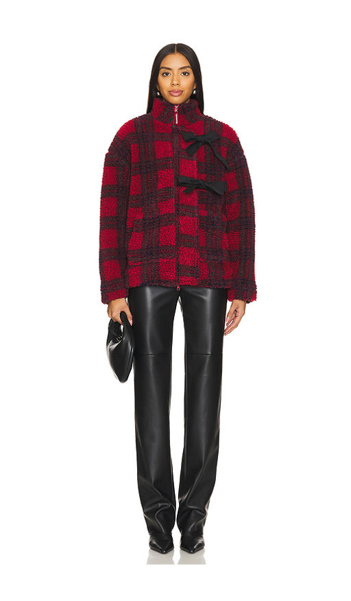 Damson Madder Check Borg Jacket Buy Damson Madder Ingrid Borg