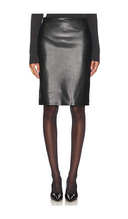 Enza Costa - Knee Length Leather Skirt