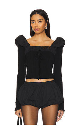 For Love & Lemons - Aliyah Pointelle Top