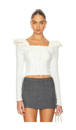 For Love & Lemons - Aliyah Pointelle Top