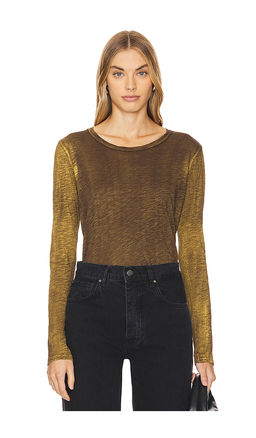 Goldie - Long Sleeve Classic Metallic Spray Top