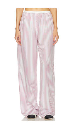 Helsa - Wide Stripe Poplin House Pants