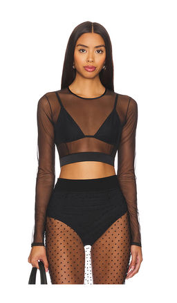 Kiki de Montparnasse - Illusion Cropped Long Sleeve Top