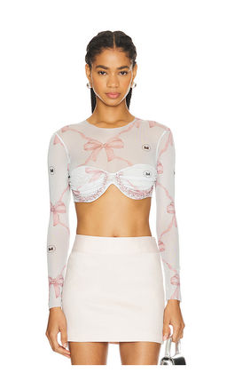 Milkwhite - Cropped Mesh Top