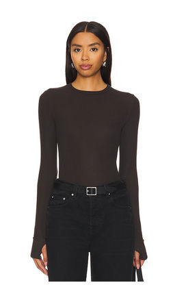 Michael Lauren - Alick Long Sleeve Fitted Top W/ Thumbhole Top