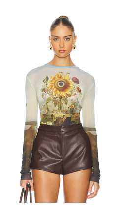 Monse - Printed Mesh Top