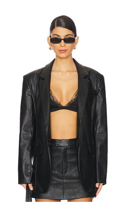 Nonchalant Label - Farrell Faux Leather Blazer