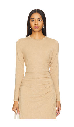 Vince - Side Drape Long Sleeve Crew