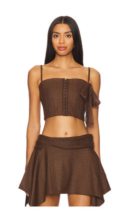 Zemeta - My Bow Pin Stripe Corset Top