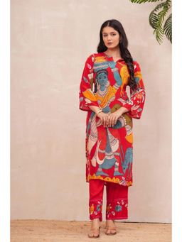 Autumnlane - Maurya Cadmium Printed Kurta & Pant