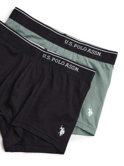 U.S. POLO ASSN. - Multi-Color Solid/Plain Elastic Regular Trunks (Pack of 2)