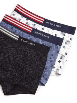 U.S. POLO ASSN. - Multi-Color Graphic Elastic Regular Trunks (Pack of 3)