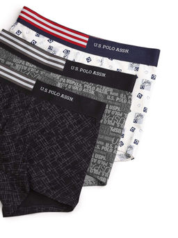 U.S. POLO ASSN. - Multi-Color Graphic Elastic Regular Trunks (Pack of 3)