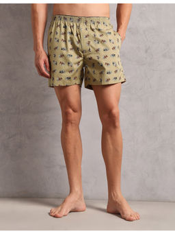 U.S. POLO ASSN. - Beige Printed Elastic Regular Boxer