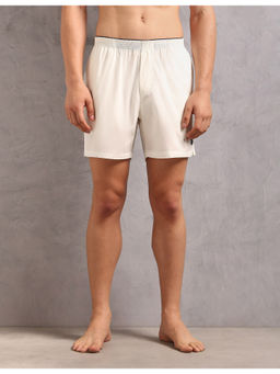 U.S. POLO ASSN. - White Solid/Plain Elastic Regular Boxer