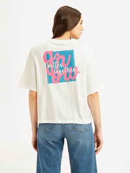 Levi's - White Women's Graphic Oversized T-shirt