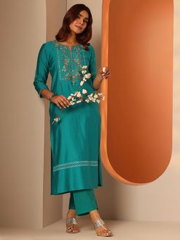 Libas - Blue Floral Kurta and Pant