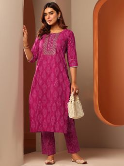 Libas - Pink Printed Kurta and Pant