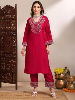 Globus - Pink Floral Kurta and Pant