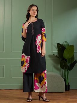 FASHOR - Black Floral Co-Ord Set