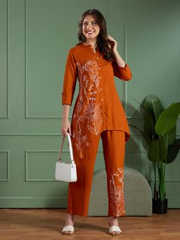 FASHOR - Rust Floral Co-Ord Set