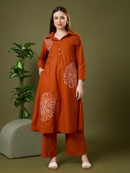 FASHOR - Rust Floral Co-Ord Set