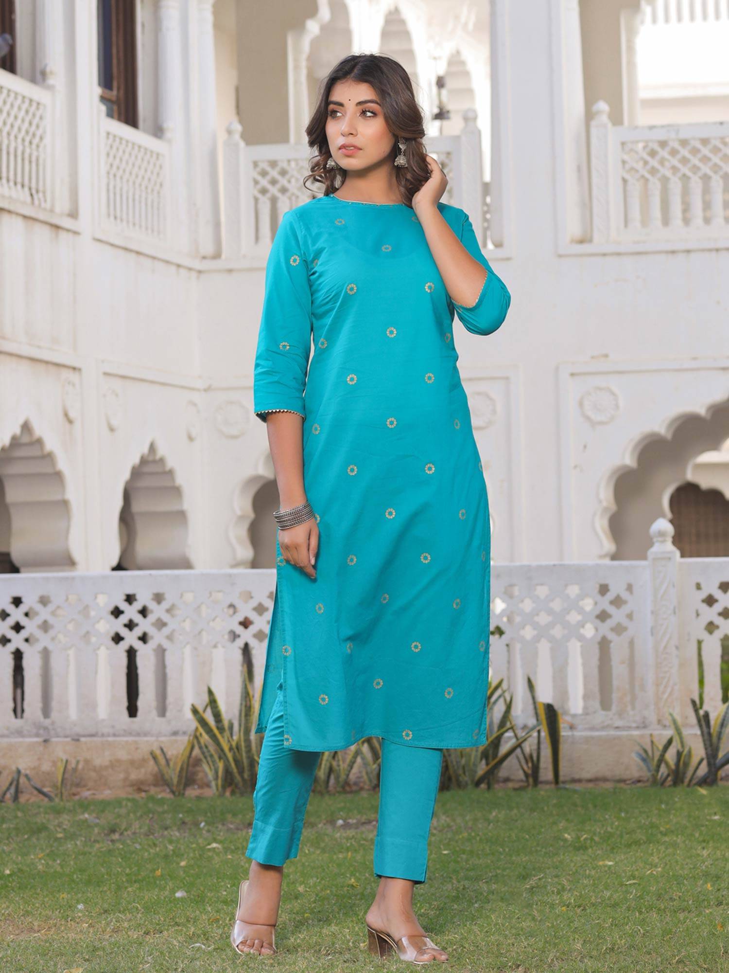 Buy Jaipur Kurti Women Turquoise Blue 