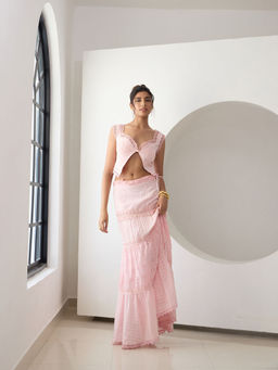 Lea Clothing - Journee Pink Embroidered Cotton Top and Skirt (Set of 2)