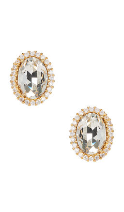 Anton Heunis - Omega Clasp Oval Stud Earrings