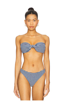 Milly - Stripe Knot Bandeau Bikini Top