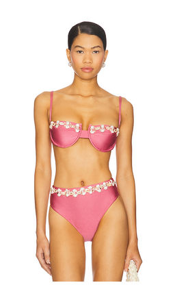 Patbo - Seashell Lycra Embroidered Bikini Top