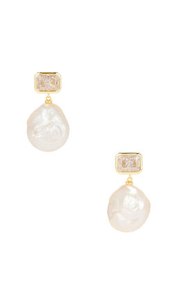 SHASHI - Emerald Baguette Cleo Earring