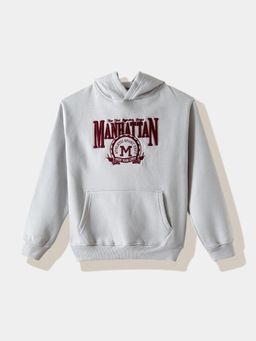 R&B - Grey Embroidered Boys Hoodie