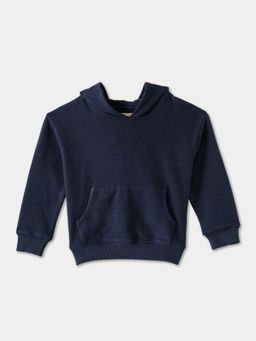 R&B - Navy Solid Relaxed Boys Hoodie
