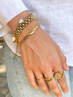 Bloome - Gold Watch Strap Bracelet