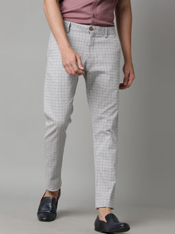 Rare Rabbit - RARE RABBIT-PERINOGREY-SLIM FIT-TROUSERS