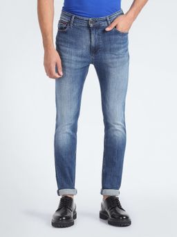 Tommy Hilfiger - Mid-Wash Skinny Fit Mid Rise Jeans Blue