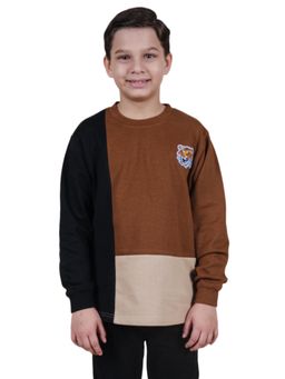 KiddoPanti - Boys Round Neck Cut and Sew Sweatshirts