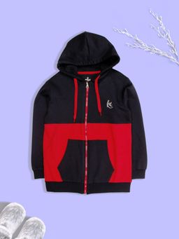 KiddoPanti - Boys Front Zip Open Cut and Sew Hoodies