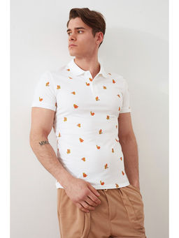 Trendyol - Man White Polo T-Shirt