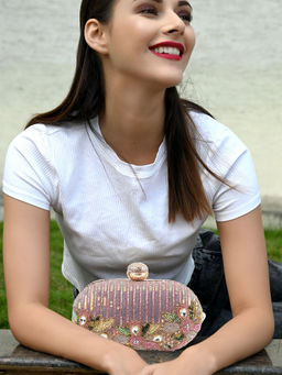 Odette - Gold Printed Clutches