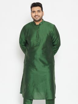 Vastramay - Men Green Viscose Blend Kurta