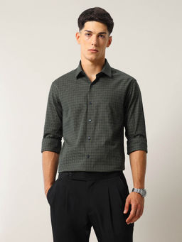 Arrow - Men Micro Checked Pure Cotton Ceremony Shirt